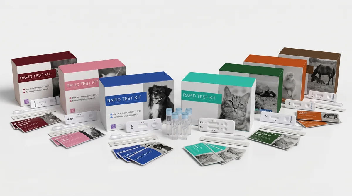 Tests rápidos veterinarios VET Diagnostix para diagnóstico en Chile